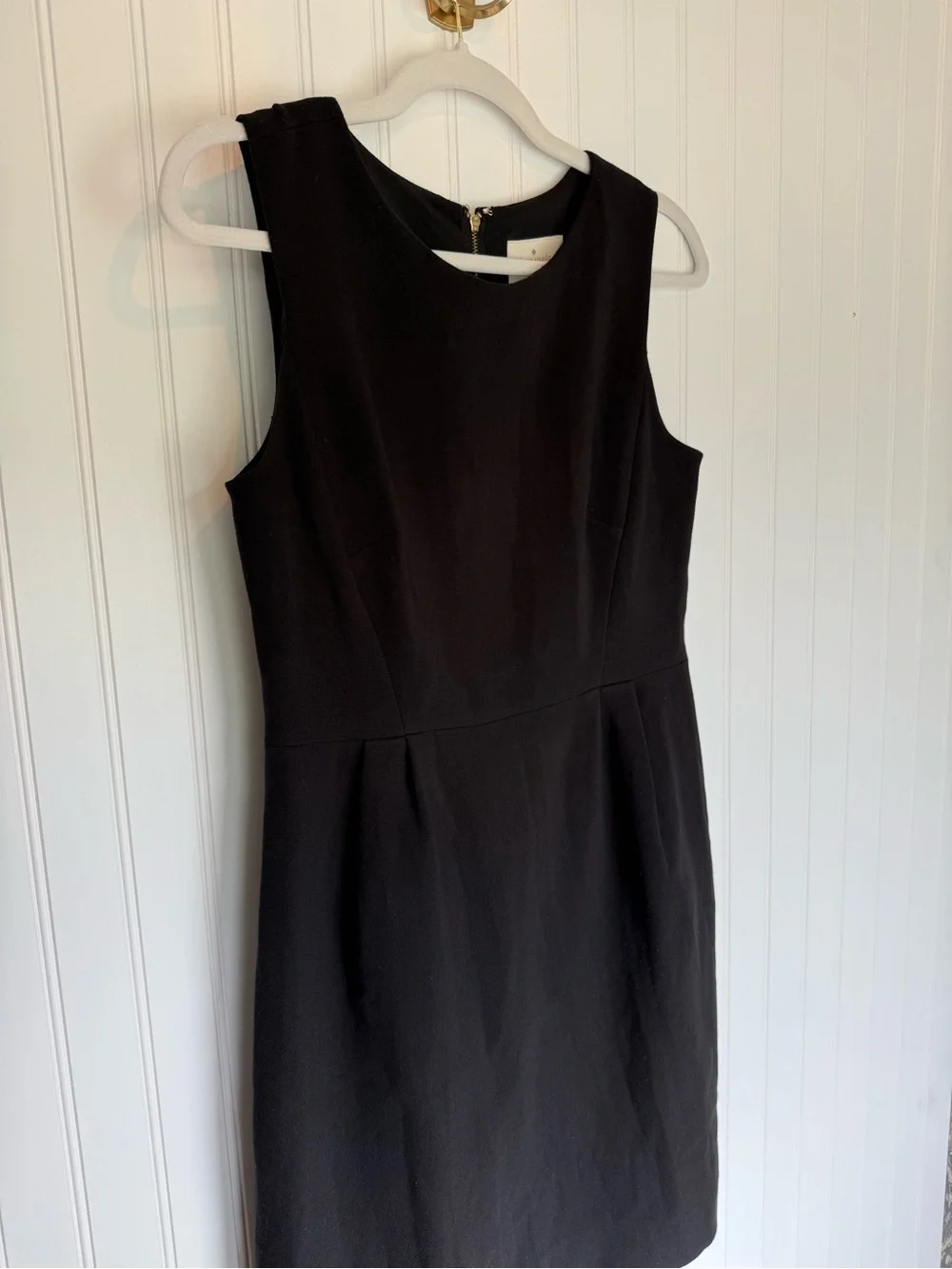 Kate Spade Black Tulip Sheath Dress Gold Zipper Size 4